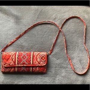 Orange Vera Bradley Crossbody - Paprika Print